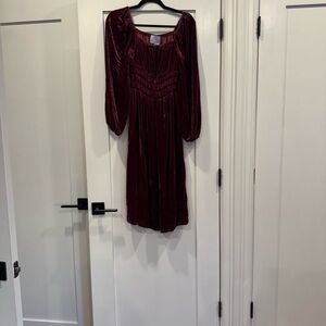 Hill House Burgundy Long Sleeve Dress